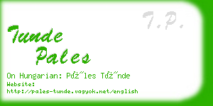 tunde pales business card